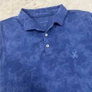 B.Draddy Men’s Performance Golf Polo Sz Medium Blue Camo